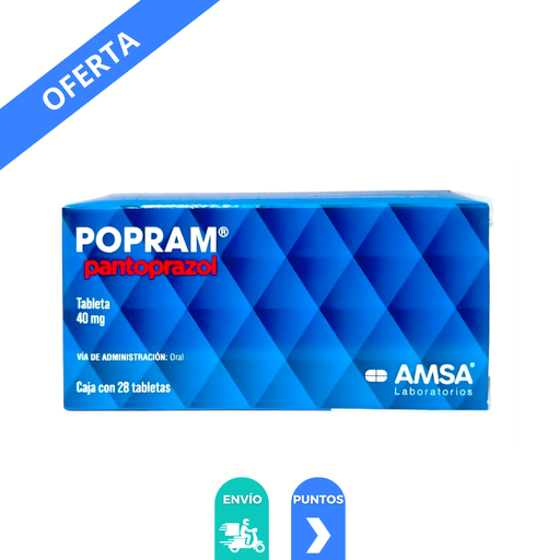 [4707] PANTOPRAZOL 40 MG C/28 TAB POPRAM LAB AMSA