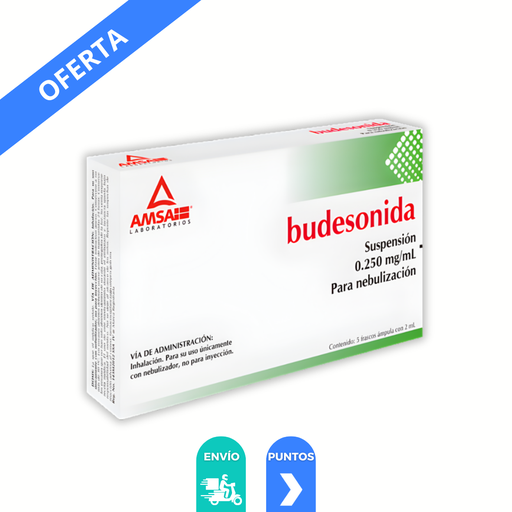 [4710] BUDESONIDA SUSP P/NEBULIZAR 0.250 MG/2 ML C/5 AMP (0.125 MG/ML) LAB AMSA (PULMICORT)