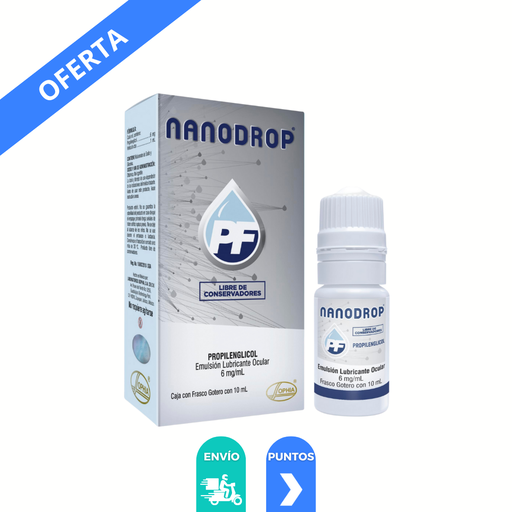 [4719] NANODROP PF EMULSION LUBRICANTE OCULAR 6 MG/ML FCO GOTERO C/10 ML PROPILENGLICOL LAB SOPHIA
