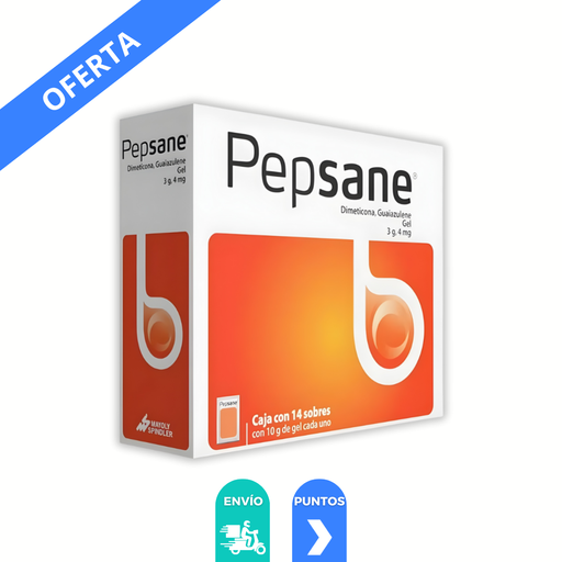 [4735] PEPSANE GEL 3 G/4 MG/10 G C/14 SOBRES DIMETICONA GUAIAZULENE LAB LAB MAYOLY