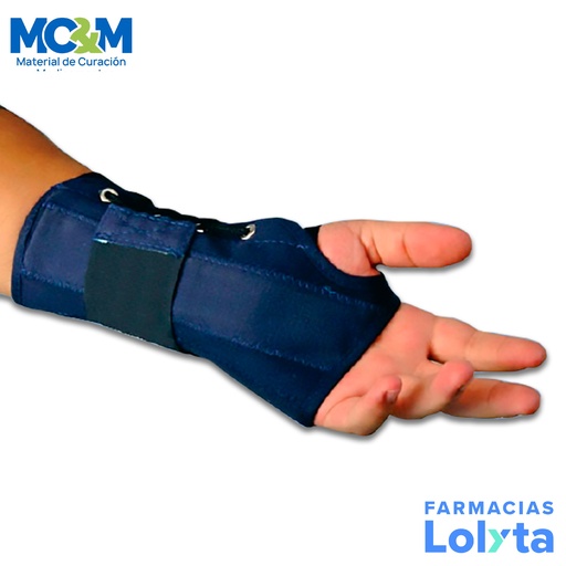 [401] FERULA PARA MUÑECA CON VARILLA EN LONA ALGODON MEDIANA DERECHA MH-231 BIONIKA