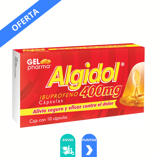 [4738] IBUPROFENO 400 MG C/10 CAP ALGIDOL LAB GELPHARMA