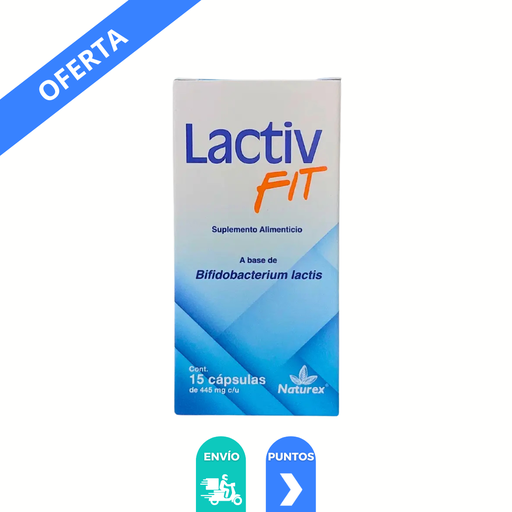 [4759] LACTIV FIT 445 MG C/15 CAP BIFIDOBACTERIUM LACTIS SUPLEMENTO ALIMENTICIO LAB NATUREX