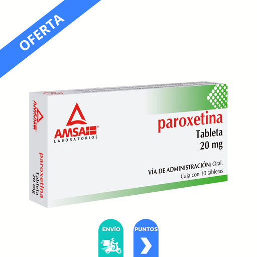 [4776] PAROXETINA 20 MG C/10 TAB LAB AMSA