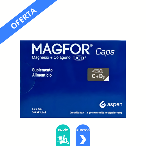 [4779] MAGFOR 592 MG C/30 CAP MAGNESIO SUPLEMENTO ALIMENTICIO LAB ASPEN