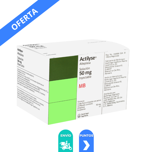 [109] ACTILYSE SOL INY 50MG C/2 FRASCOS ALTEPLASA LAB BOEHRINGER