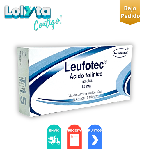 [4824] ACIDO FOLINICO 15 MG C/12 TAB LEUFOTEC LAB TECNOFARMA